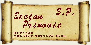 Stefan Primović vizit kartica